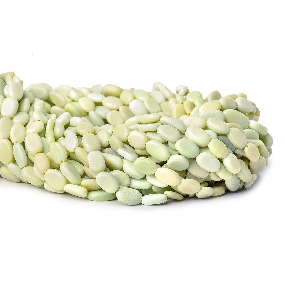 5x10-7x13mm Lemon Chrysoprase Plain Oval 14 inch Strand - The Bead Traders