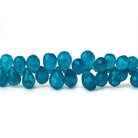 5x3-9x6mm Neon Apatite Faceted Tear Drop Briolettes 17 inches 185 pieces - The Bead Traders