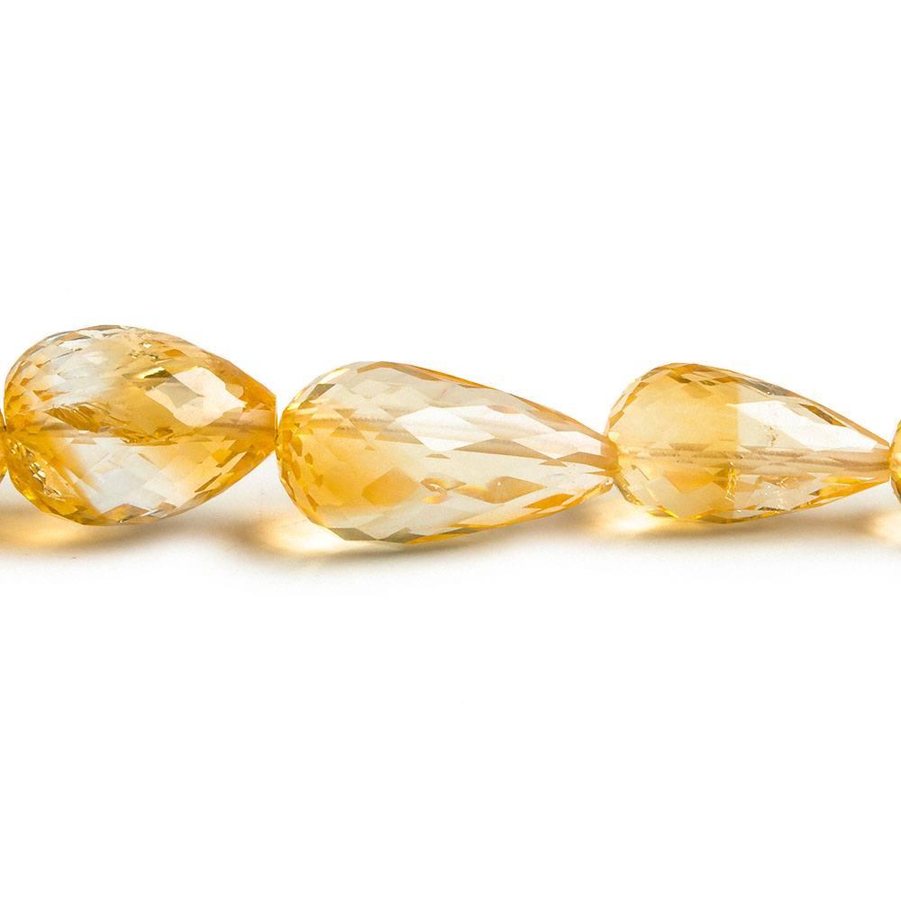 5x4-14x9mm Dark Citrine straight drilled teardrops 15 inch 43 beads - The Bead Traders