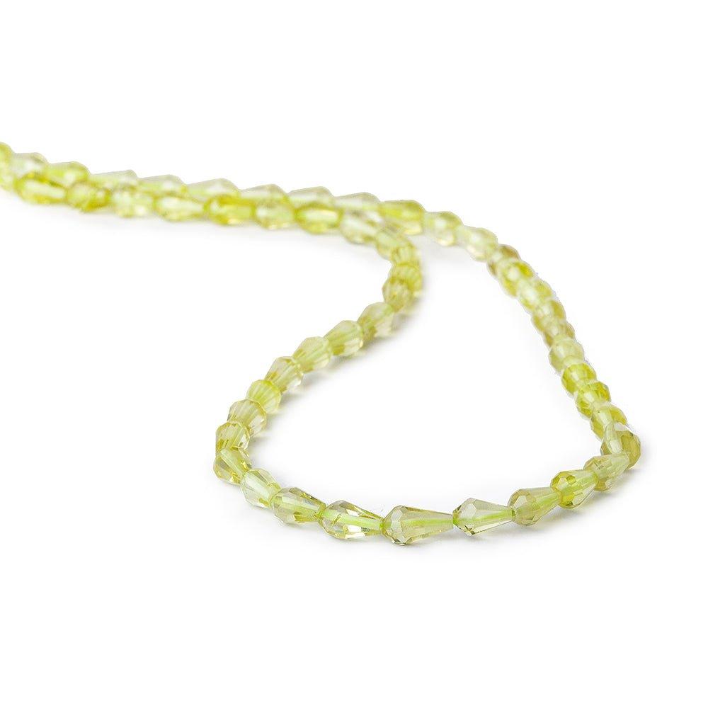5x4-6x4mm Lemon Quartz Straight Drilled Tear Drops 14.5 inch 60 beads AAA - The Bead Traders