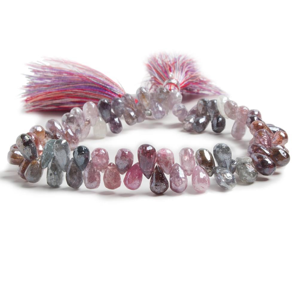5x4-6x4mm Silver Mystic Multi Spinel plain tear drops 8 inch 83 beads - The Bead Traders