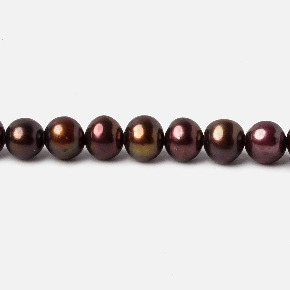 5x4-6x5mm Dark Chocolate side drilled Baroque Freshwater Pearl 16 inch 76 pieces - The Bead Traders
