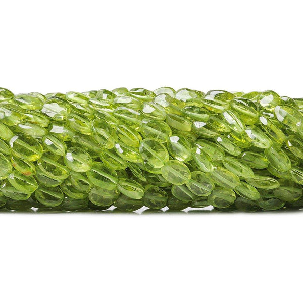 5x4-7x5mm Peridot faceted oval beads 13 inch 50 pieces