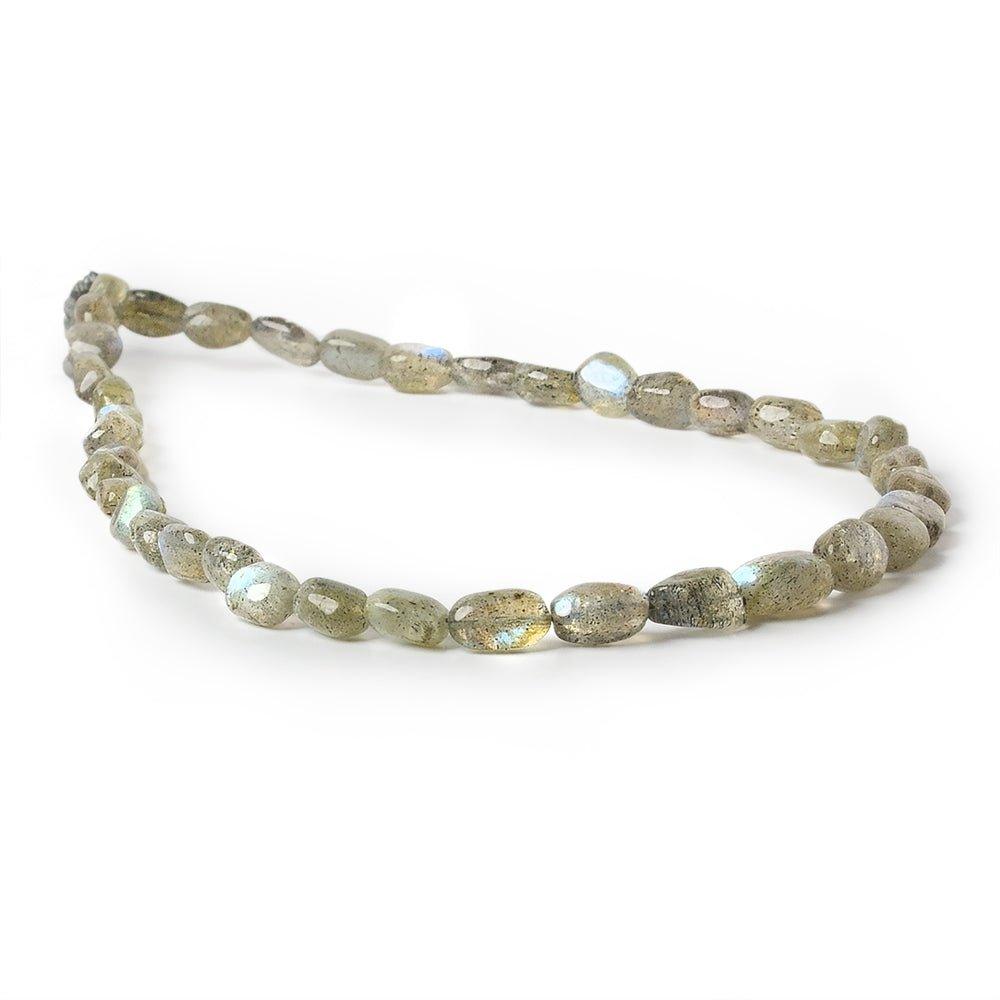 5x4-8x5mm Labradorite Plain Oval Beads 9 inch 33 pieces - The Bead Traders