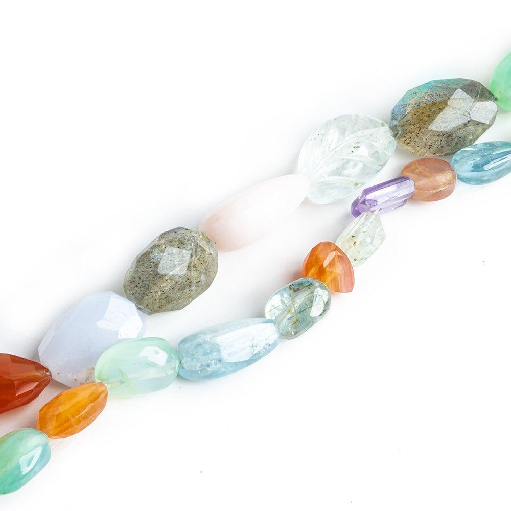 5x4mm-9x6mm Multi Gemstone Mixed Shape Beads - Lot of 2 - The Bead Traders