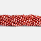 5x4mm Coral Red Baroque Pearls 15 inch 90 pieces - The Bead Traders