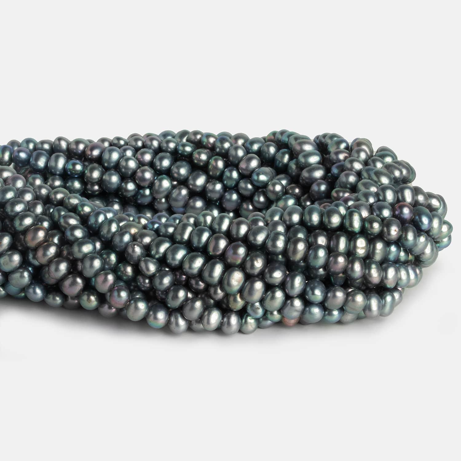 5x4mm Peacock Baroque Pearls 15 inch 85 pieces AA Grade - The Bead Traders