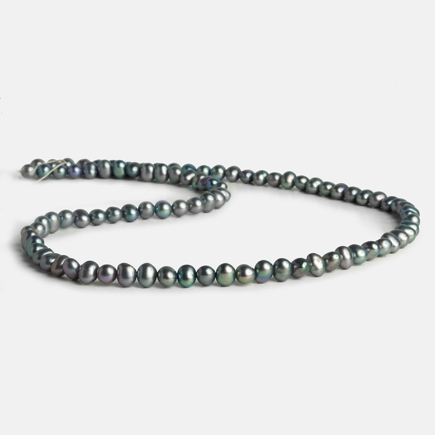 5x4mm Peacock Baroque Pearls 15 inch 85 pieces AA Grade - The Bead Traders