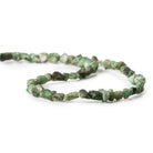 5x5-7x5mm Emerald chip faceted petite nuggets 7.5 inch 83 beads - The Bead Traders