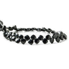 5x5mm Black Spinel Faceted Pillow Beads 8 inch 56 pieces - The Bead Traders