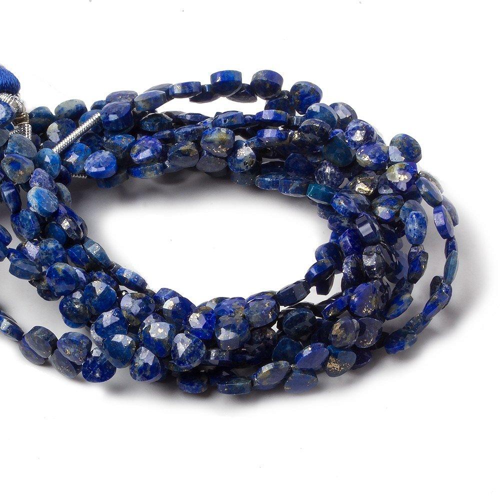 5x5mm Dark Lapis Lazuli Heart MicroBriolette Beads 6 inch 52 pieces - The Bead Traders