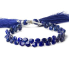 5x5mm Lapis Lazuli Heart MicroBriolette Beads 6 inch 52 pieces - The Bead Traders