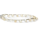 5x5x5-6x6x6mm White Moonstone top drilled faceted tillions 7 inch 20 beads - The Bead Traders