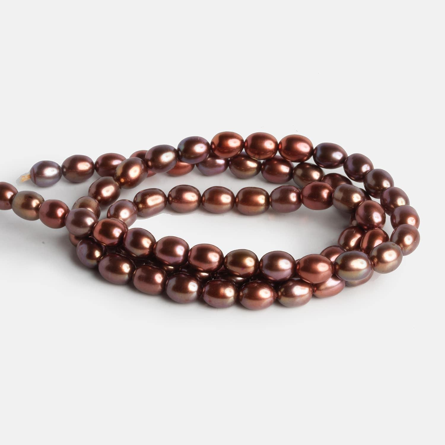 5x6mm Tricolor Oval Pearls 15 inch 60 beads - The Bead Traders