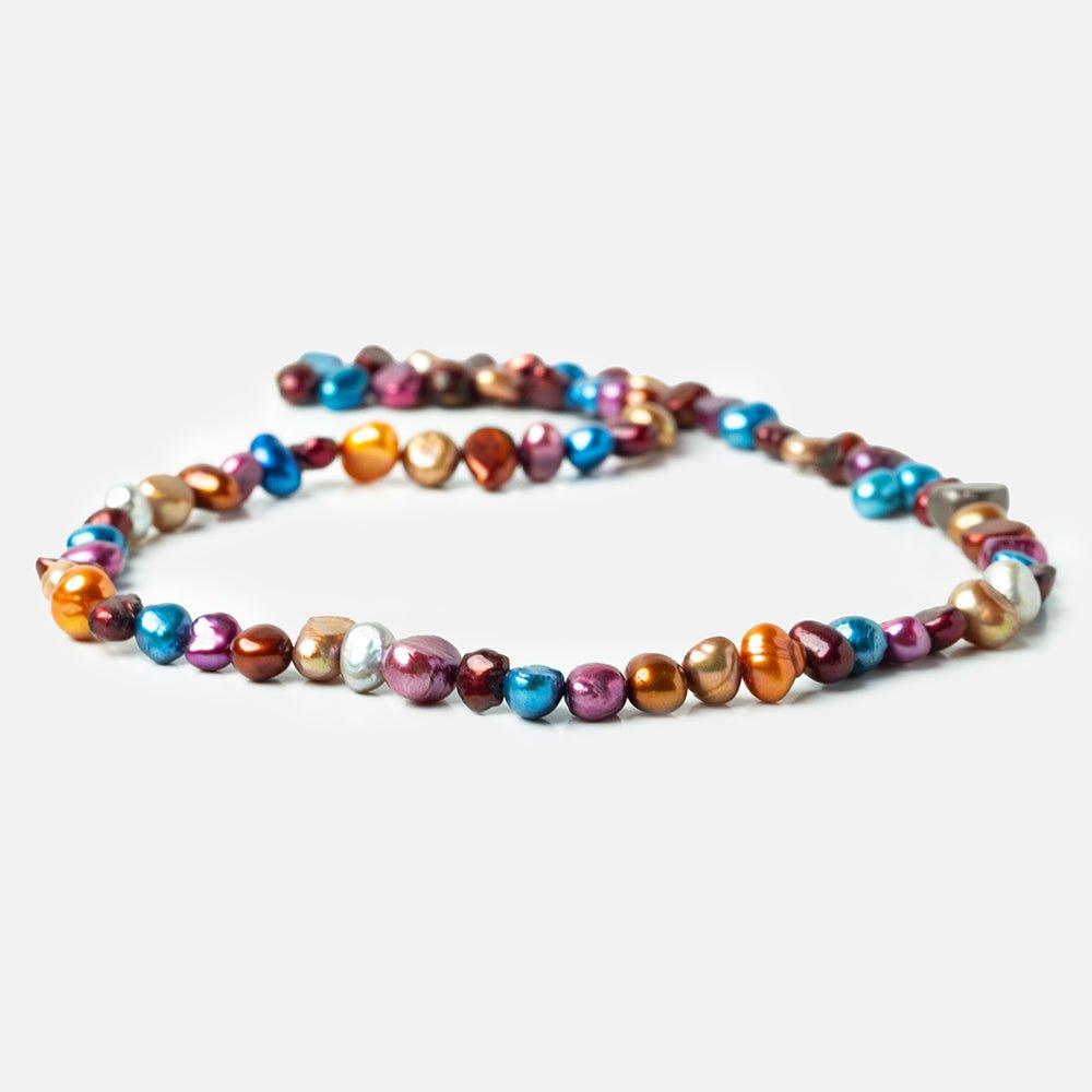 6-10mm Multi Color Baroque Freshwater Pearls 16 inch 70 pcs - The Bead Traders