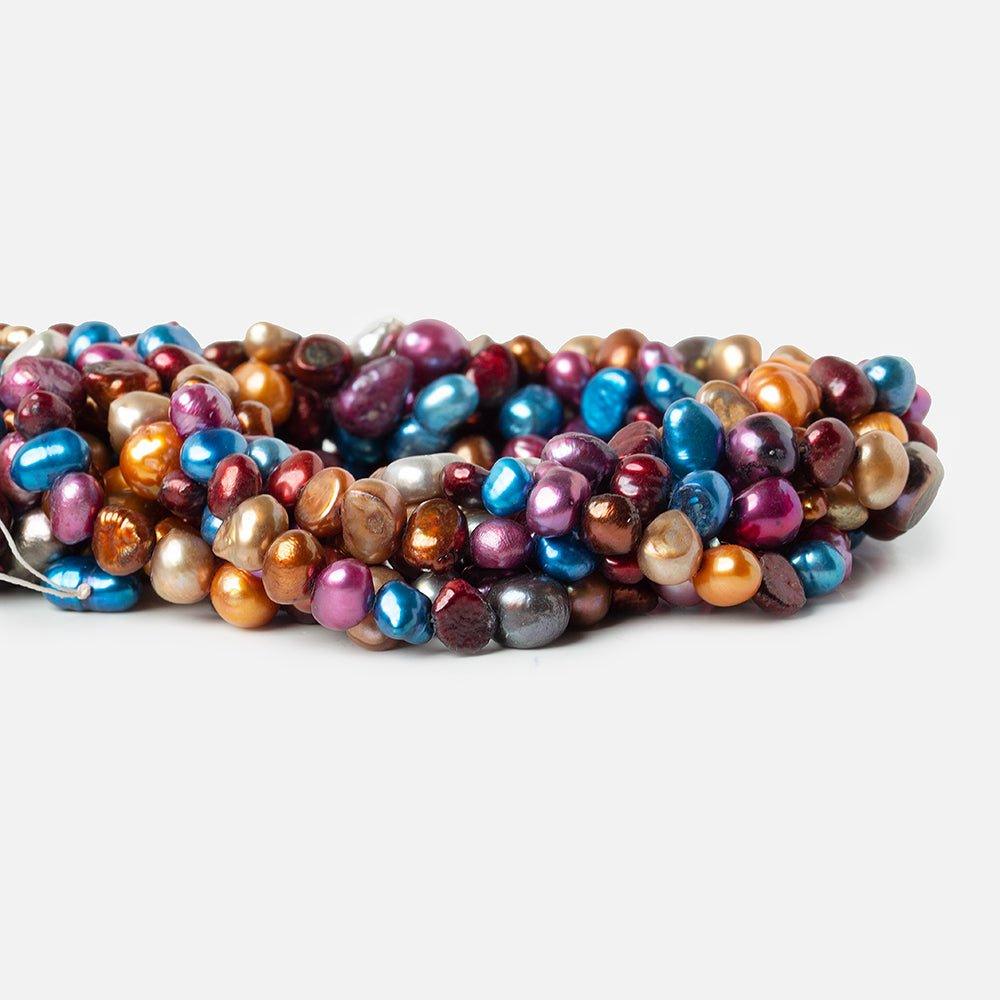 6-10mm Multi Color Baroque Freshwater Pearls 16 inch 70 pcs - The Bead Traders