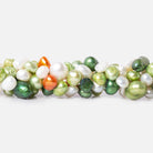 6-10mm Multi Color Baroque Pearl Beads 16 inch 74 pieces - The Bead Traders