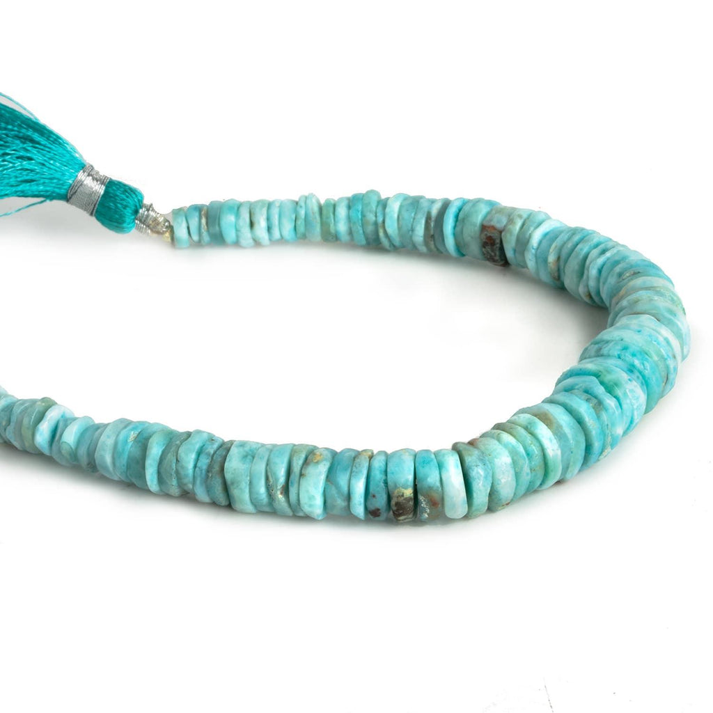 6-11mm Larimar Handcut Heishis 7.5 inch 75 beads - The Bead Traders