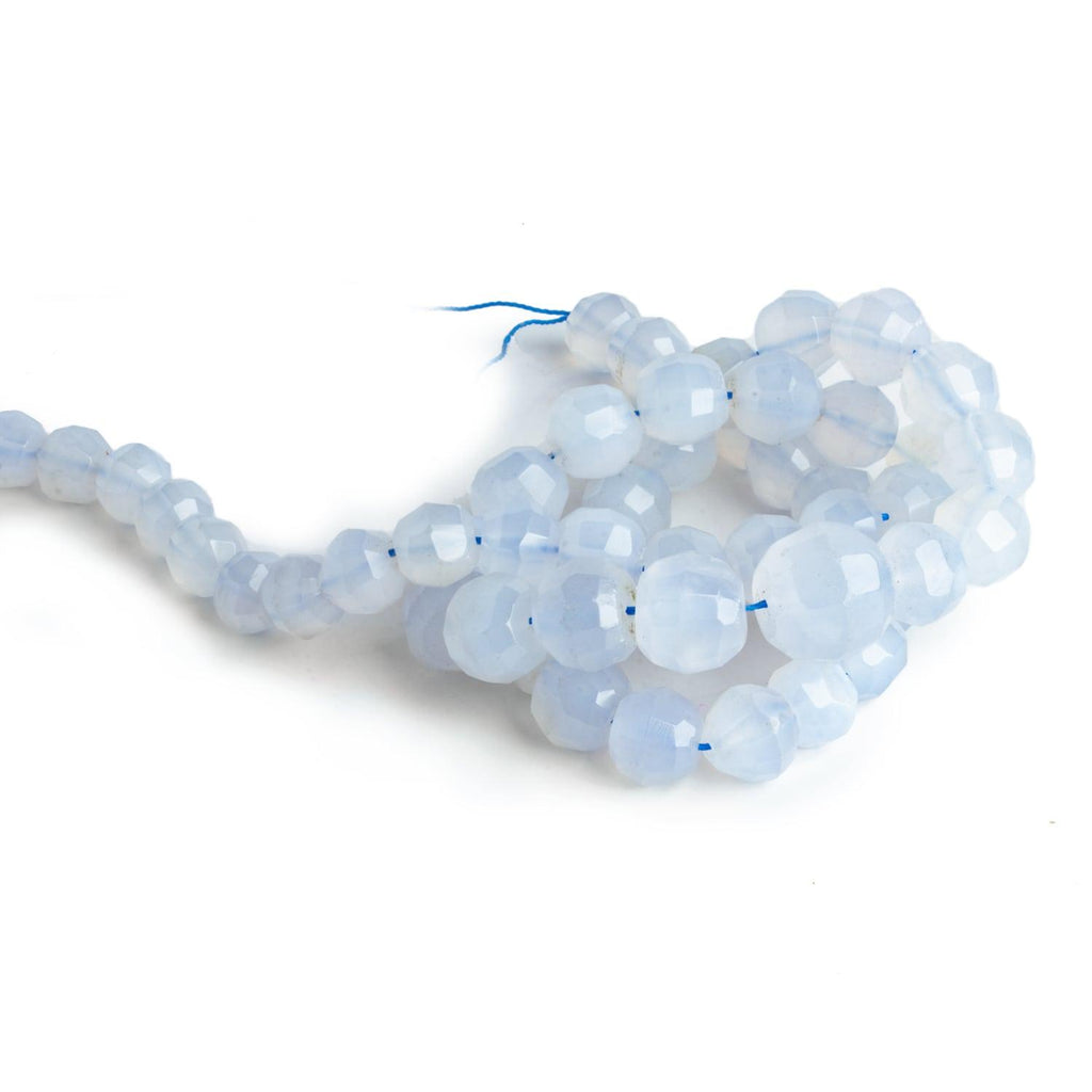 6-12mm Turkish Chalcedony Faceted Rounds 16 inch 50 beads - The Bead Traders