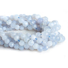 6-12mm Turkish Chalcedony Faceted Rounds 16 inch 50 beads - The Bead Traders