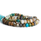 6-13mm Blue Peruvian Opal Plain Rondelles 15 inch 65 beads - The Bead Traders