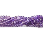 6-6.5mm Amethyst faceted rondelles 6 inch 35 beads - The Bead Traders