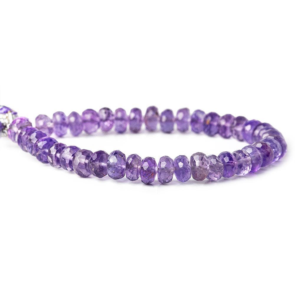 6-6.5mm Amethyst faceted rondelles 6 inch 35 beads - The Bead Traders