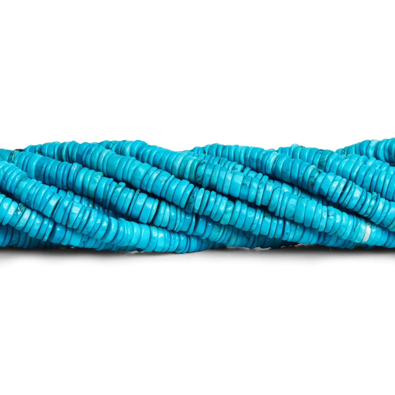 6-6.5mm Howlite Plain Heishis 16 inch 200 beads - The Bead Traders