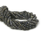 6-6.5mm Iolite plain rondelles 90 beads 15.5 inch - The Bead Traders