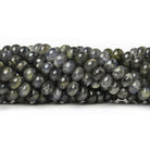 6-6.5mm Iolite plain rondelles 90 beads 15.5 inch - The Bead Traders