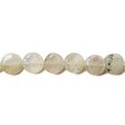 6-6.8mm Mystic Rutilated Quartz & Moonstone faceted coins 12.5 inch 48 Beads - The Bead Traders