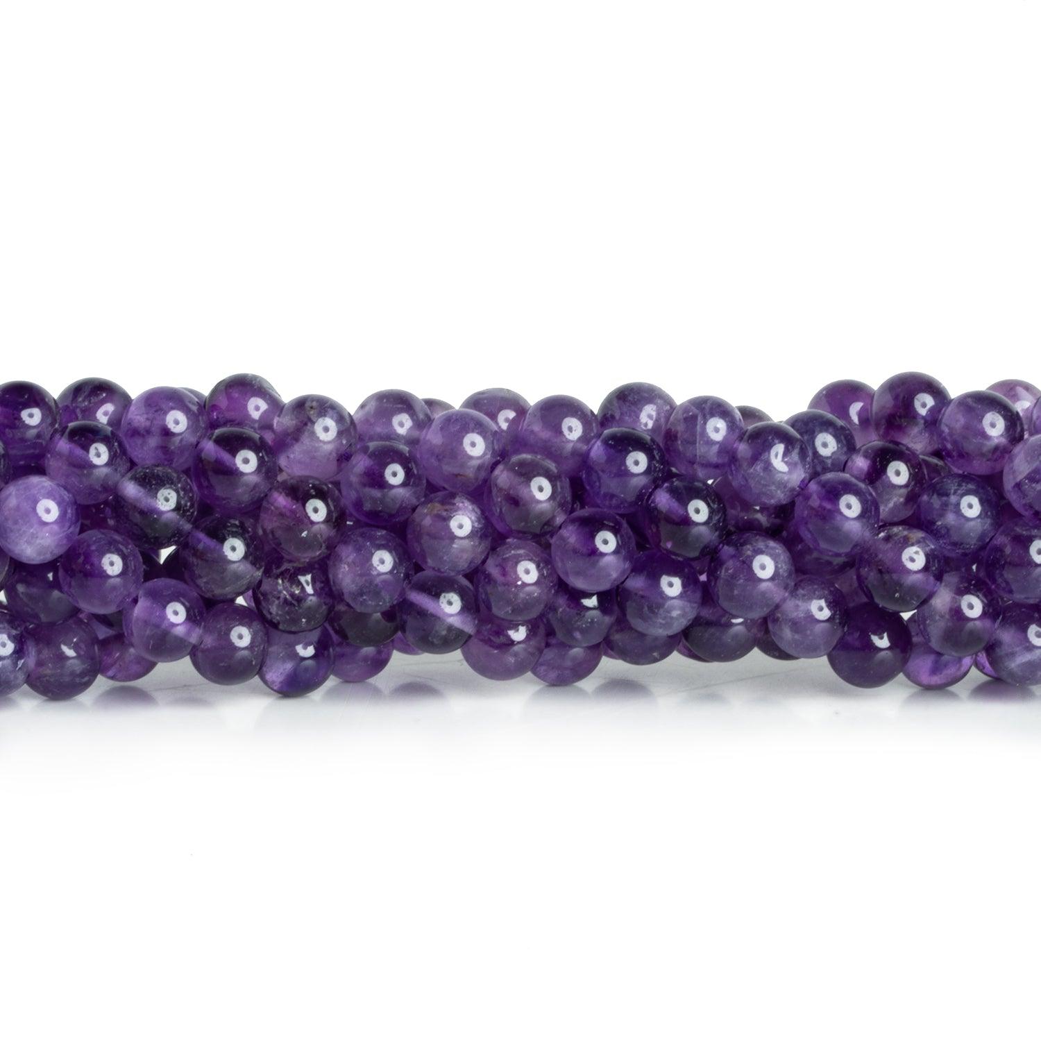 6-7mm Amethyst Handcut Rounds 15 inch 58 beads - The Bead Traders