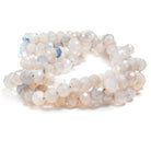 6-7mm Blue & Beige Pink Chalcedony faceted rondelle beads 15 inches 70 pcs - The Bead Traders