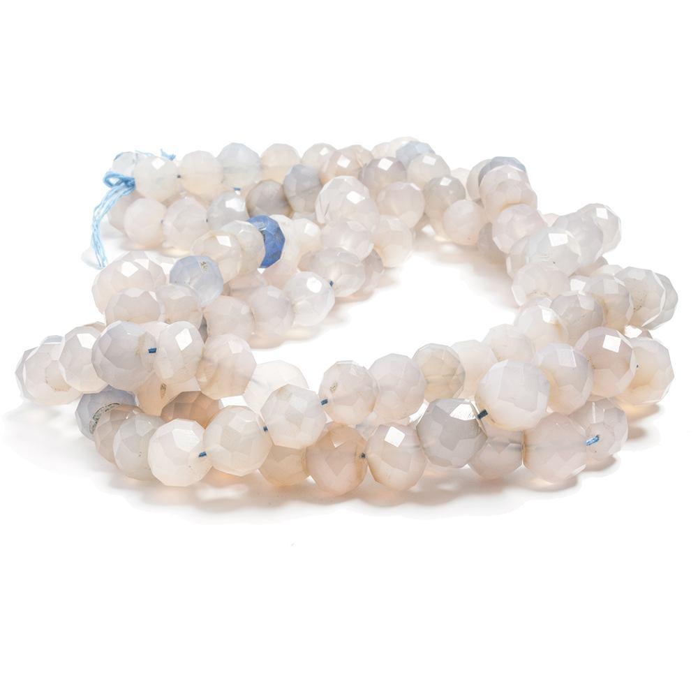 6-7mm Blue & Beige Pink Chalcedony faceted rondelle beads 15 inches 70 pcs - The Bead Traders