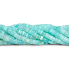 6-7mm Blue Opal Plain Heishis 16 inch 140 beads - The Bead Traders