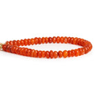 6-7mm Carnelian Plain Rondelles 7.5 inch 50 beads - The Bead Traders