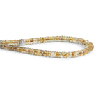 6-7mm Champagne Quartz Faceted Heishis 8 inch 75 beads - The Bead Traders
