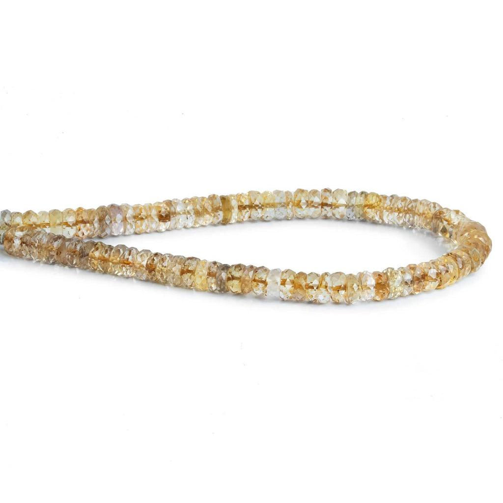 6-7mm Champagne Quartz Faceted Heishis 8 inch 75 beads - The Bead Traders