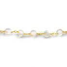 6-7mm Citrine Plain Coin Gold Chain 27 beads - The Bead Traders