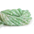 6-7mm Green Moonstone Faceted Rondelles 15 inch 85 beads - The Bead Traders