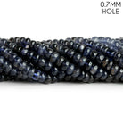 6-7mm Iolite Plain Rondelles 16 inch 95 beads - The Bead Traders