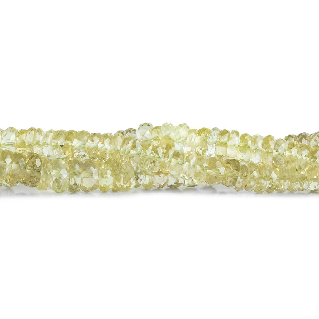 6-7mm Lemon Quartz Faceted Heishis 8 inch 110 beads - The Bead Traders