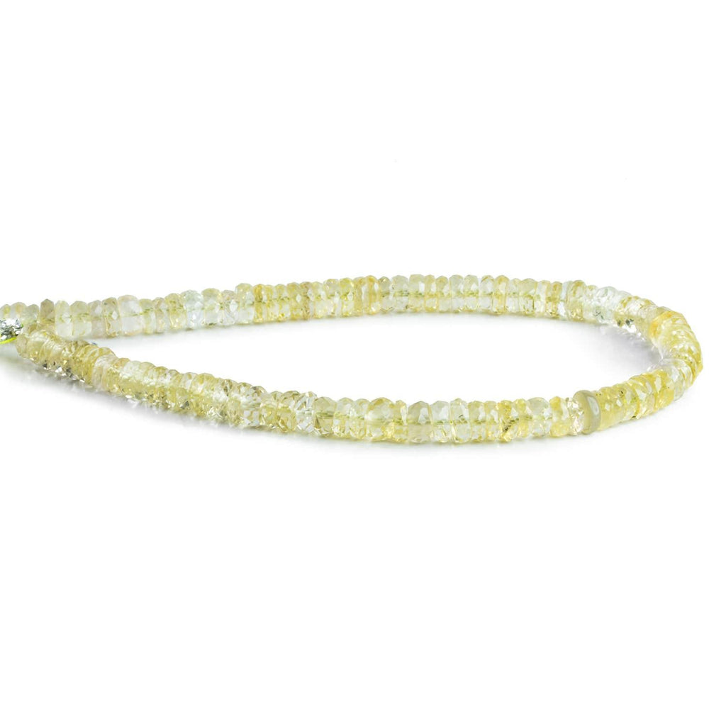 6-7mm Lemon Quartz Faceted Heishis 8 inch 110 beads - The Bead Traders