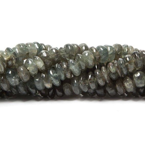 6-7mm Moss Quartz plain rondelle Beads 16 inches 140 pieces - The Bead Traders