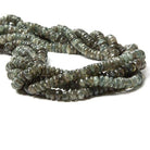 6-7mm Moss Quartz plain rondelle Beads 16 inches 140 pieces - The Bead Traders