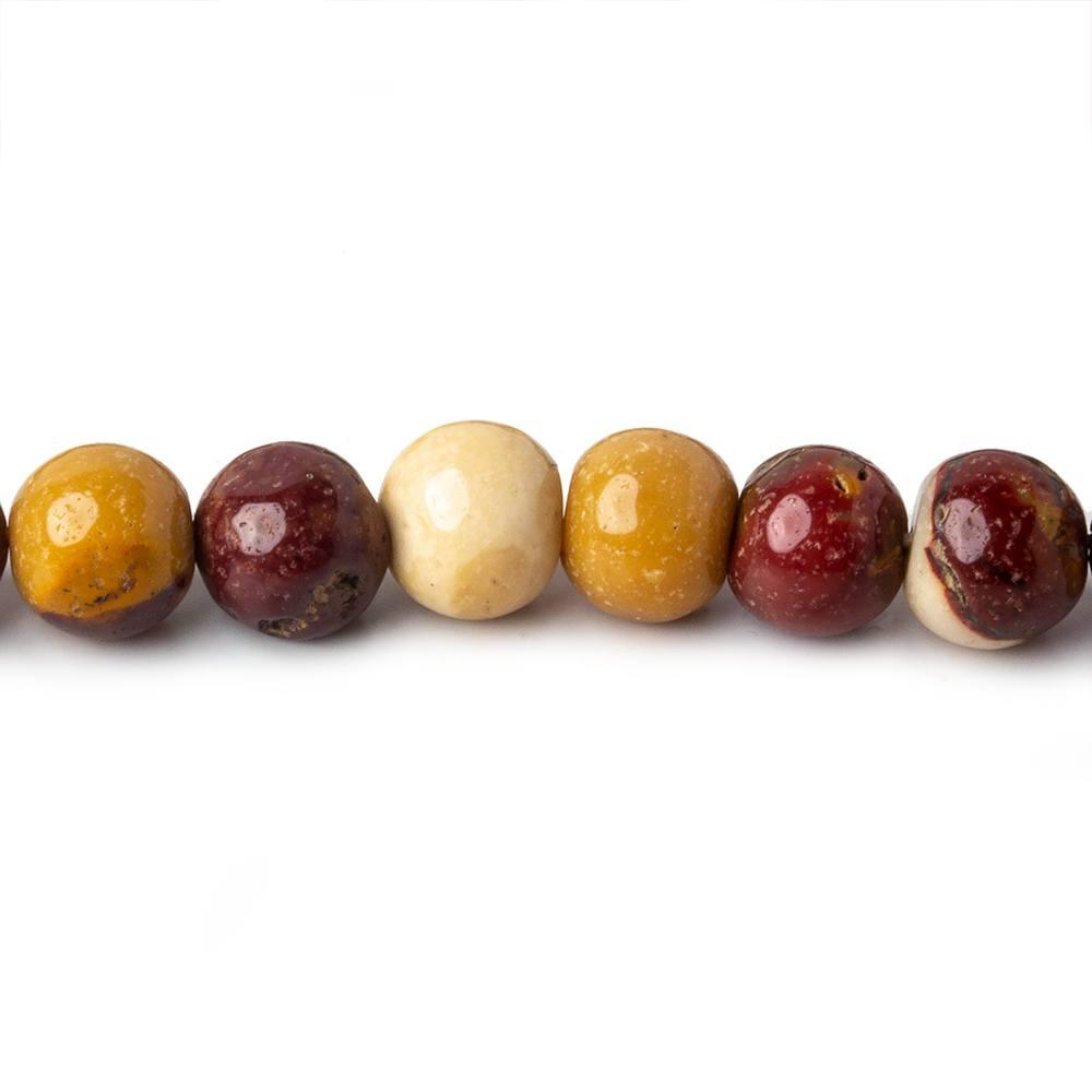 6-7mm Moukaite Jasper Plain Round Beads 13.5 inch 53 pieces - The Bead Traders