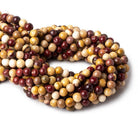 6-7mm Moukaite Jasper Plain Round Beads 13.5 inch 53 pieces - The Bead Traders