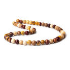 6-7mm Moukaite Jasper Plain Round Beads 13.5 inch 53 pieces - The Bead Traders