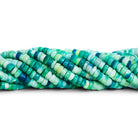 6-7mm Multi Teal Opal Plain Heishis 16 inch 115 beads - The Bead Traders