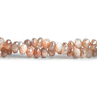 6-7mm Mystic Moonstone Faceted Rondelles 7.5 inch 45 beads - The Bead Traders